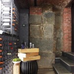 Luxury Home Renovation - coal shoot turned wine cellar