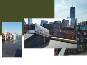 Current Project 310 Marlborough Street - Roof Deck View of Prudential - Connaughton Construction